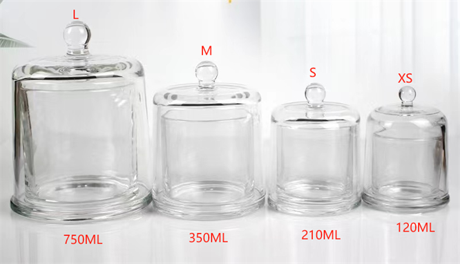 clock jars set for candles