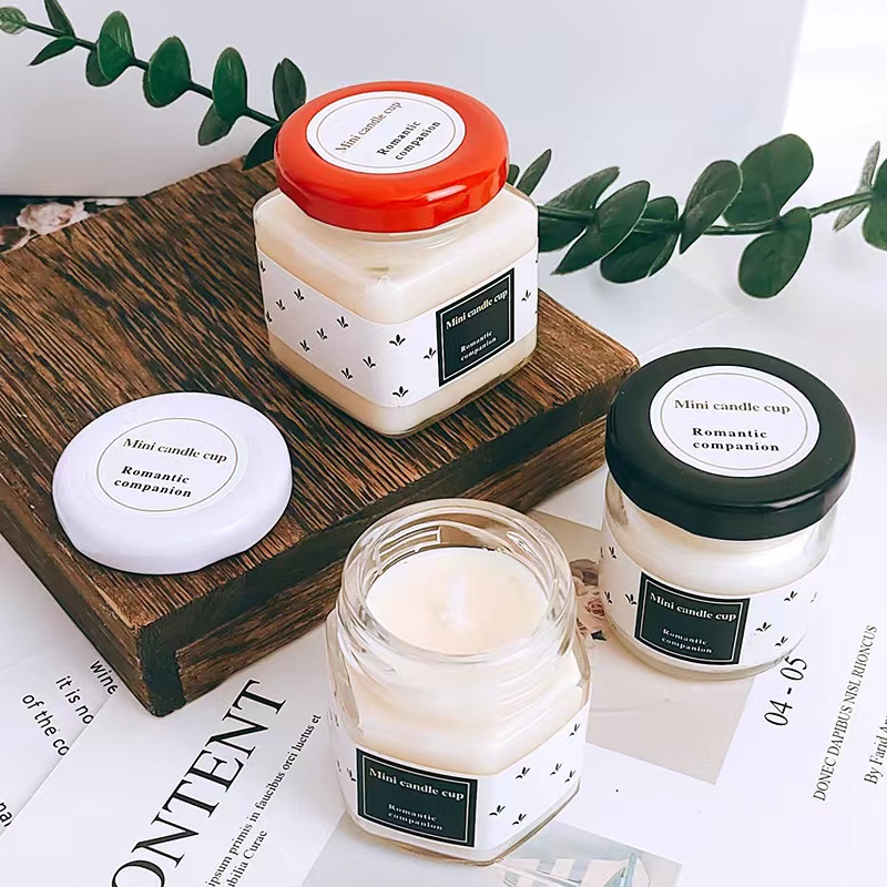 Yogurt scented candle glass jar