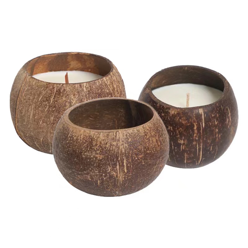 Coconut shell scented candles